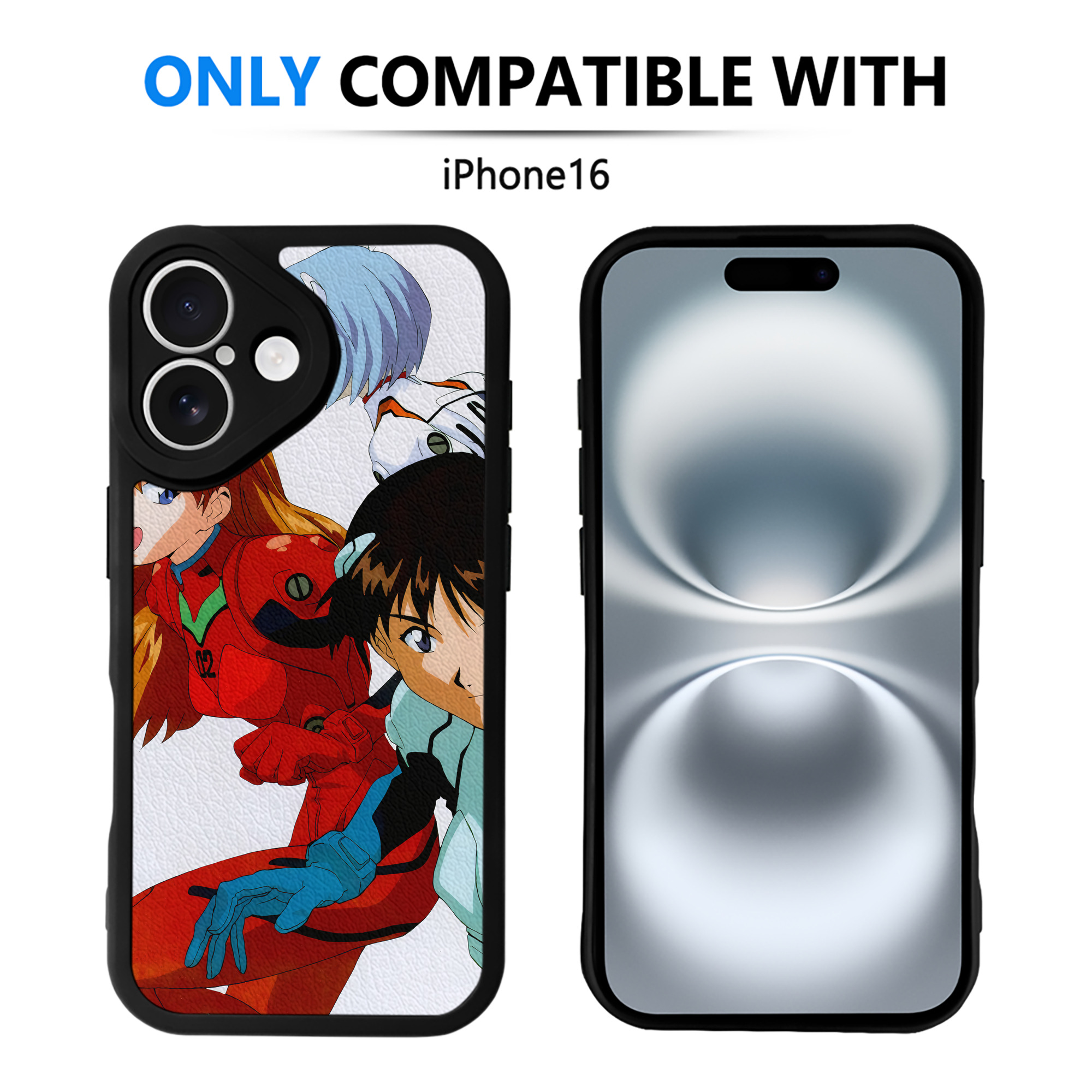 （画像用） EVA 新世紀エヴァンゲリオン 【iPhone 16シリーズ対応】シリコンスマホケース（レザー調） 材質：シリコン